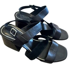 rag & bone Black Wedge Sandals
